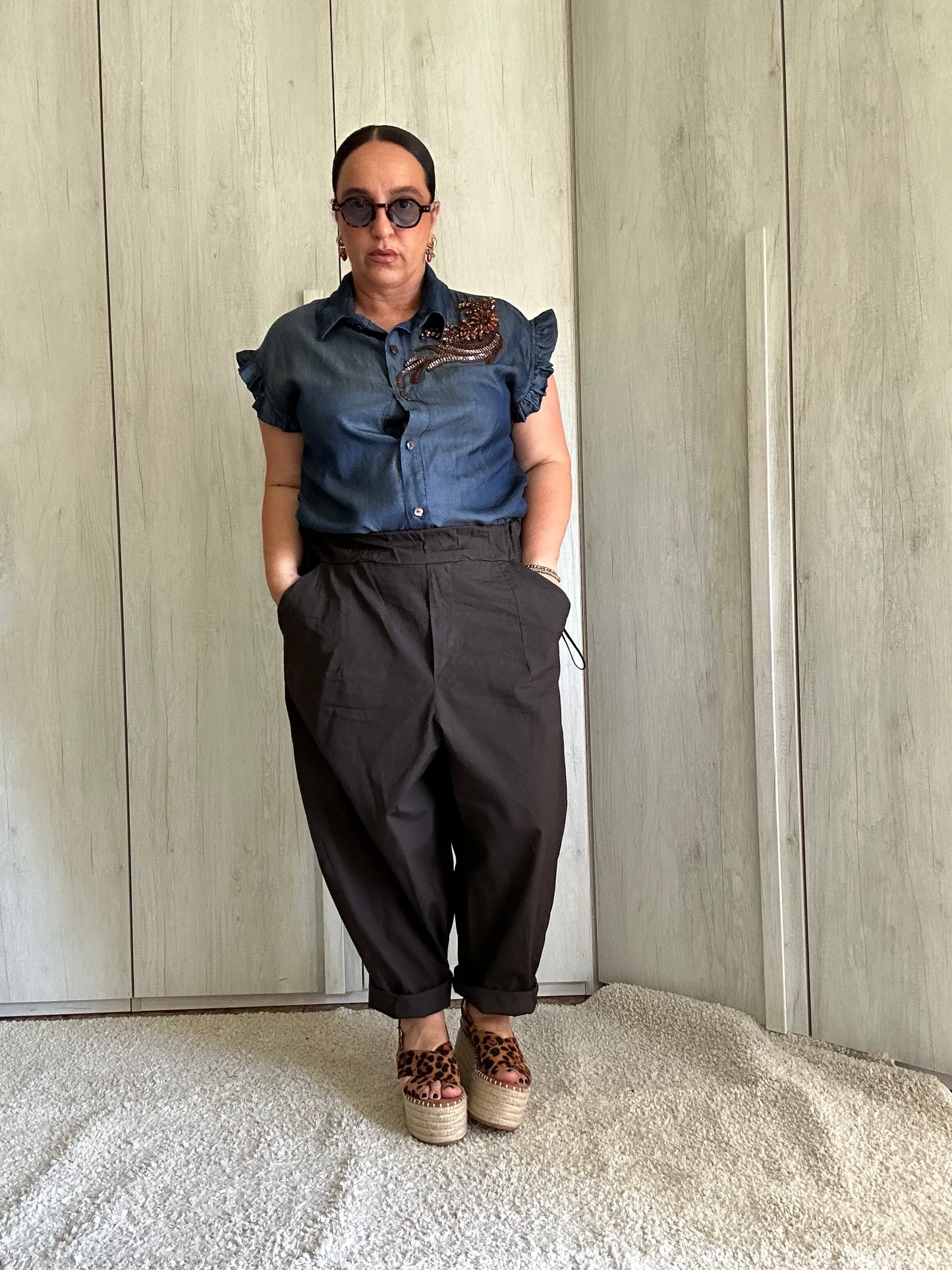 CAMICIA DI JEANS CON PATCH ✨🤎