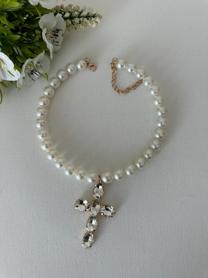 COLLANA CROCE GLAM
