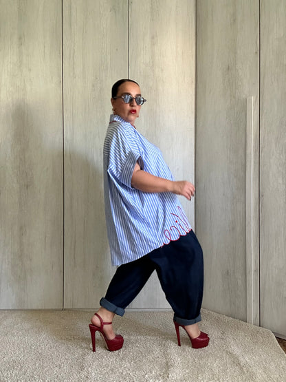 CAMICIA RICAMO ROSSO