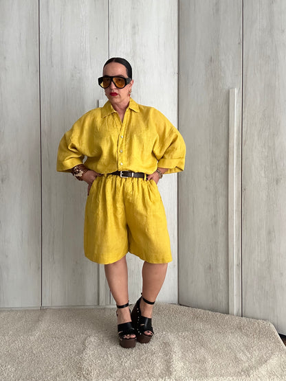 COMPLETO DI LINO GIALLO