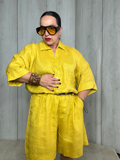 COMPLETO DI LINO GIALLO