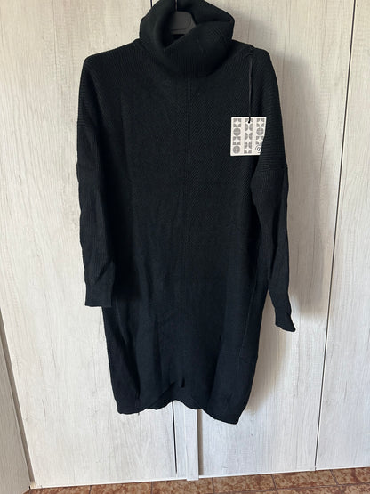 Abito Nero In Maglia