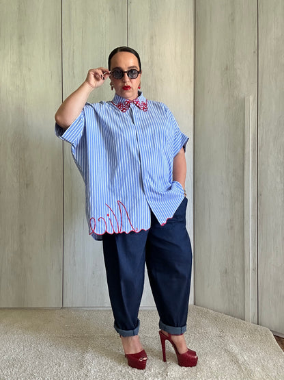 CAMICIA RICAMO ROSSO