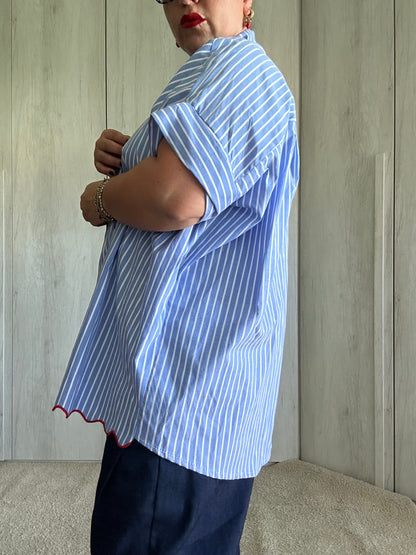 CAMICIA RICAMO ROSSO