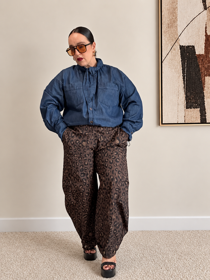 Pantalone Balloon Animalier Leopardato