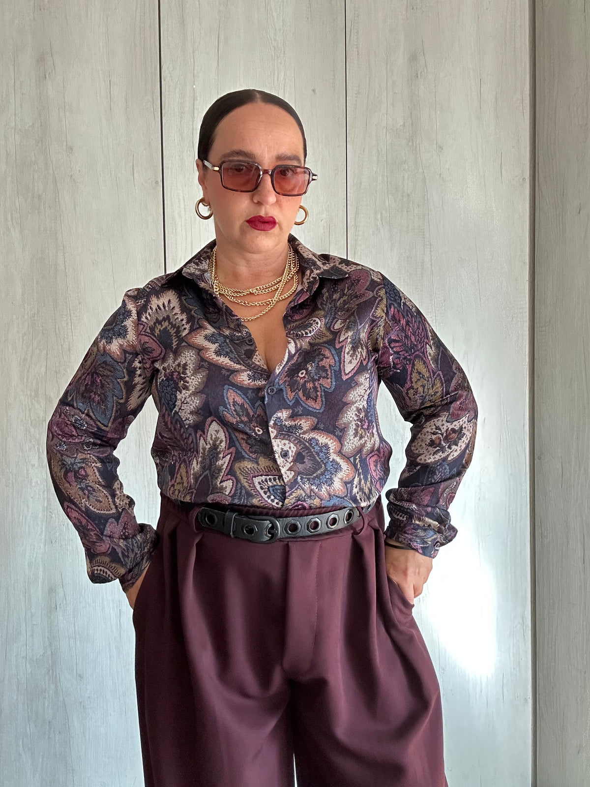 Camicia Fantasia Viola