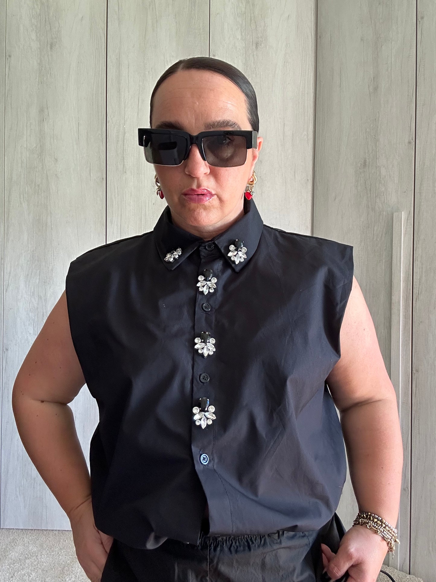 CAMICIA BLACK JEWEL ✨
