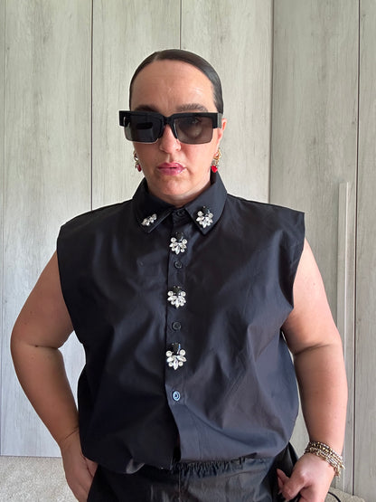 CAMICIA BLACK JEWEL ✨