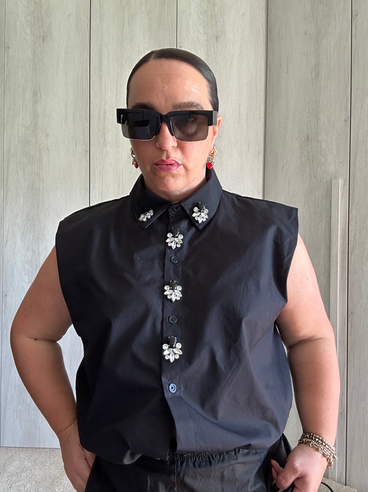 CAMICIA BLACK JEWEL ✨