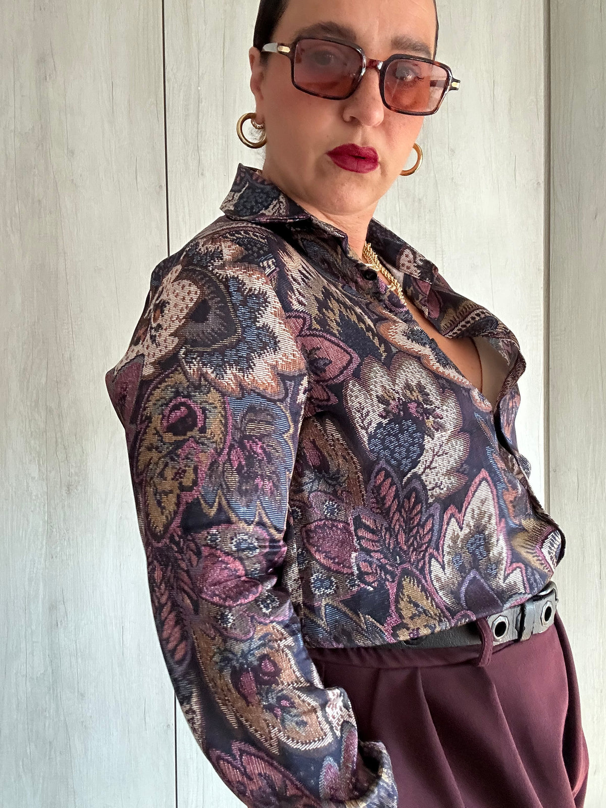 Camicia Fantasia Viola