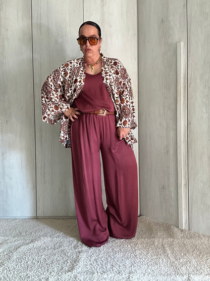 COMPLETO CLARA BORDEAUX