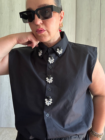 CAMICIA BLACK JEWEL ✨