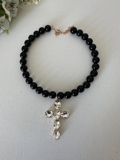 COLLANA CROCE GLAM