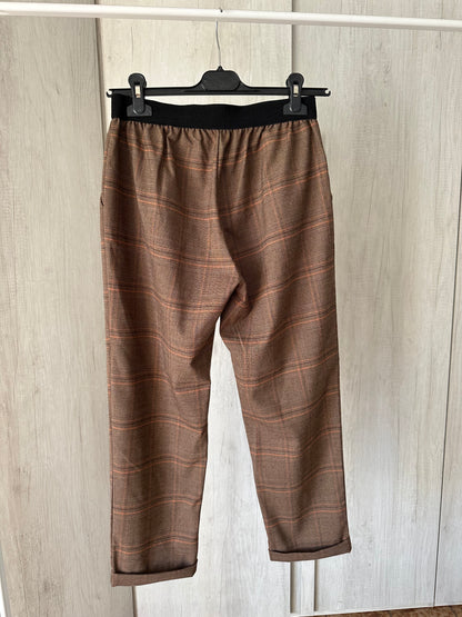 Pantalone a sigaretta fantasia check
