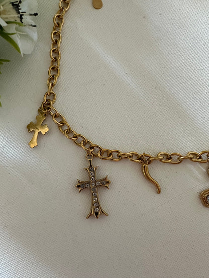 COLLANA CHARM CROCE
