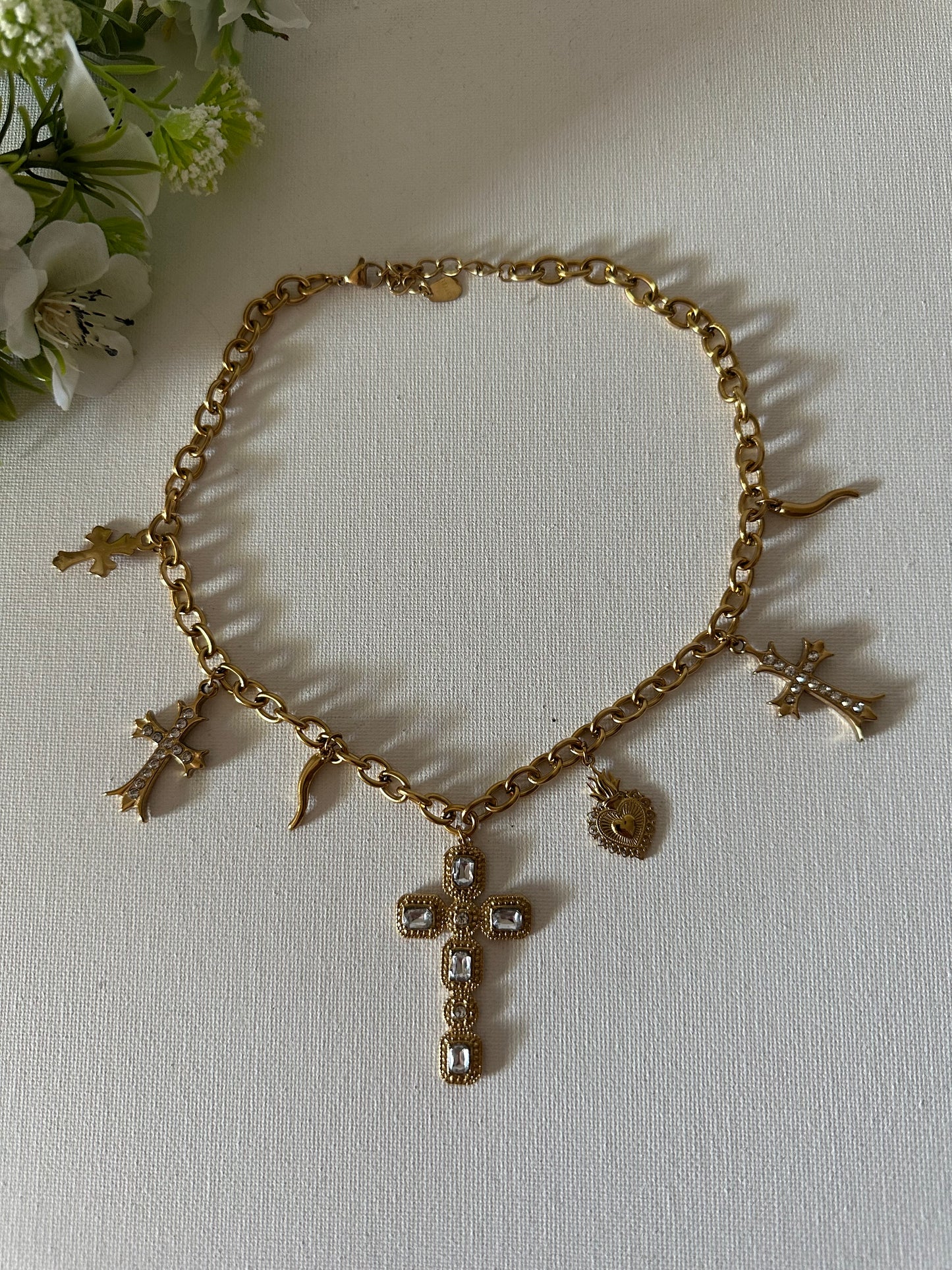 COLLANA CHARM CROCE