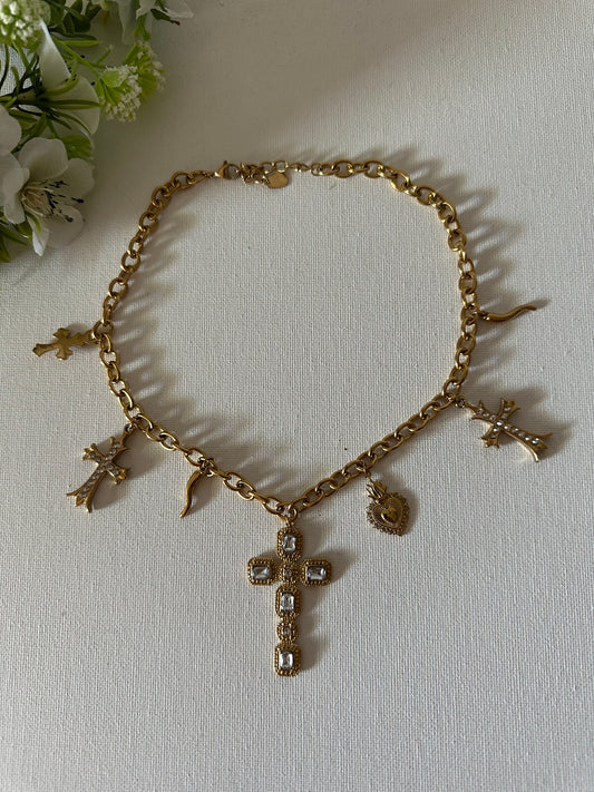COLLANA CHARM CROCE