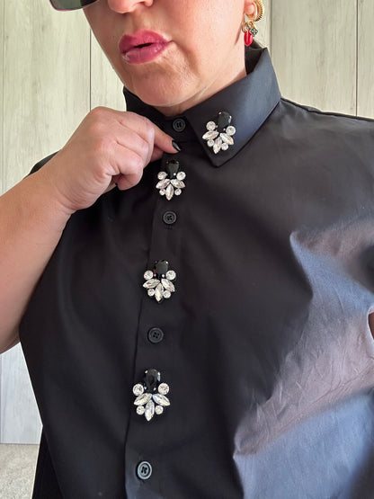 CAMICIA BLACK JEWEL ✨