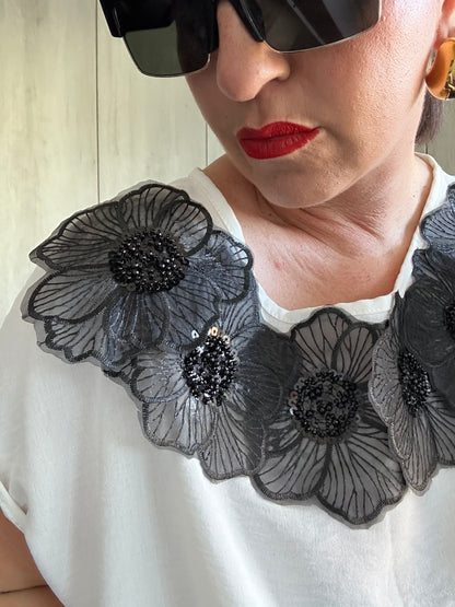 BLUSA PETALI NERI 🖤✨