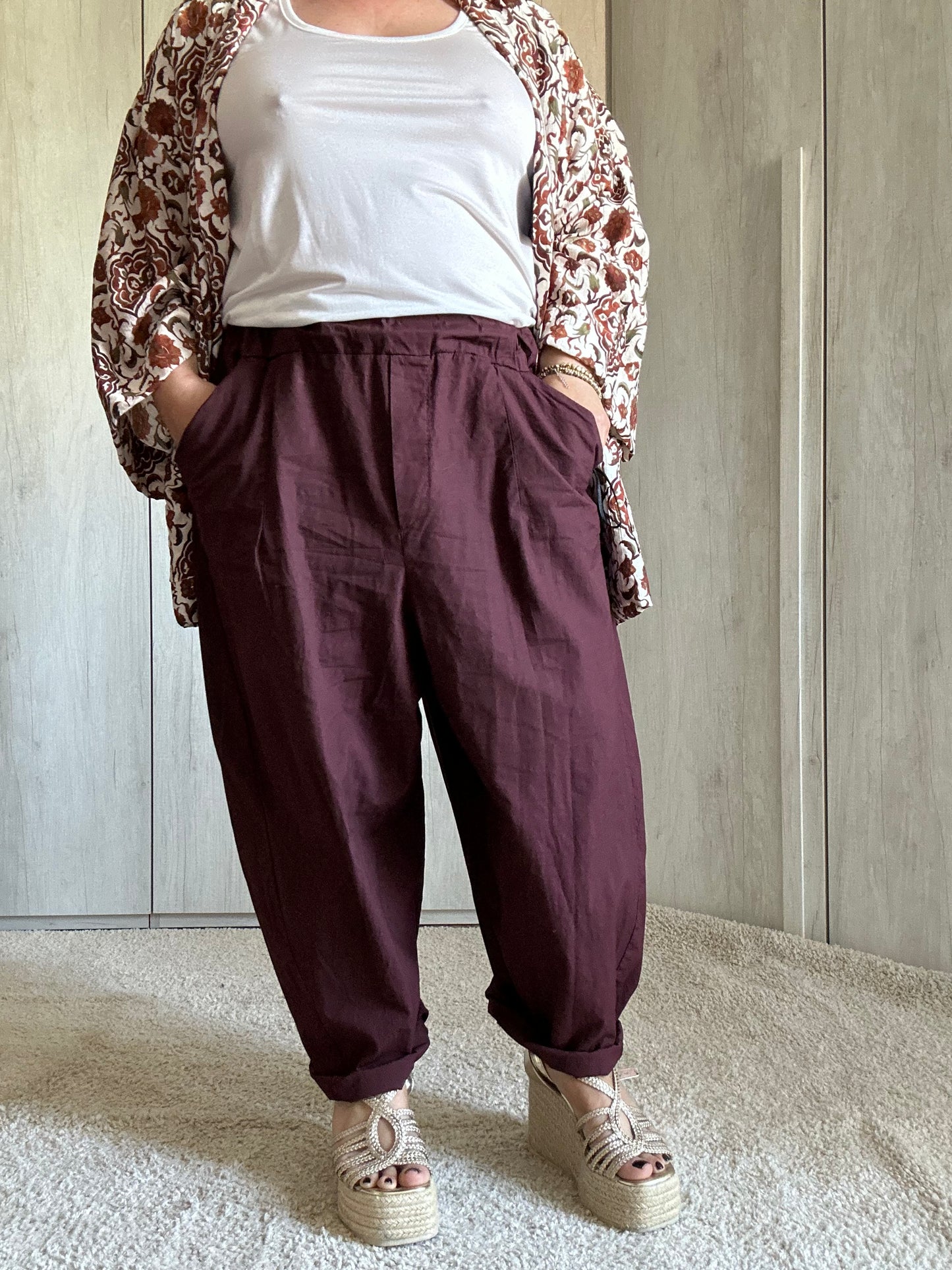 PANTALONE SAHARA COLOR VINO 🍷