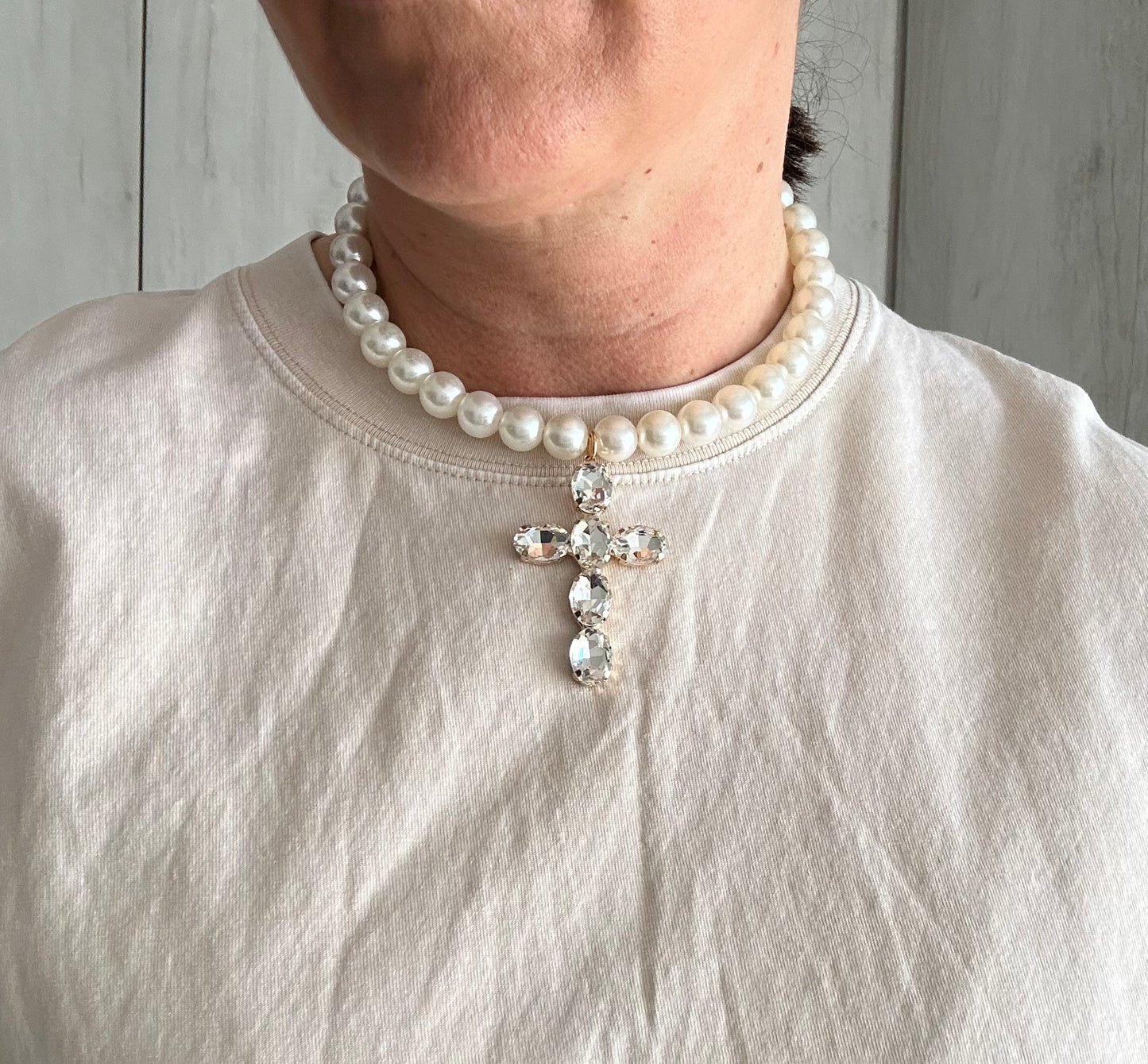 COLLANA CROCE GLAM