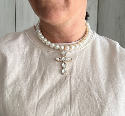 COLLANA CROCE GLAM
