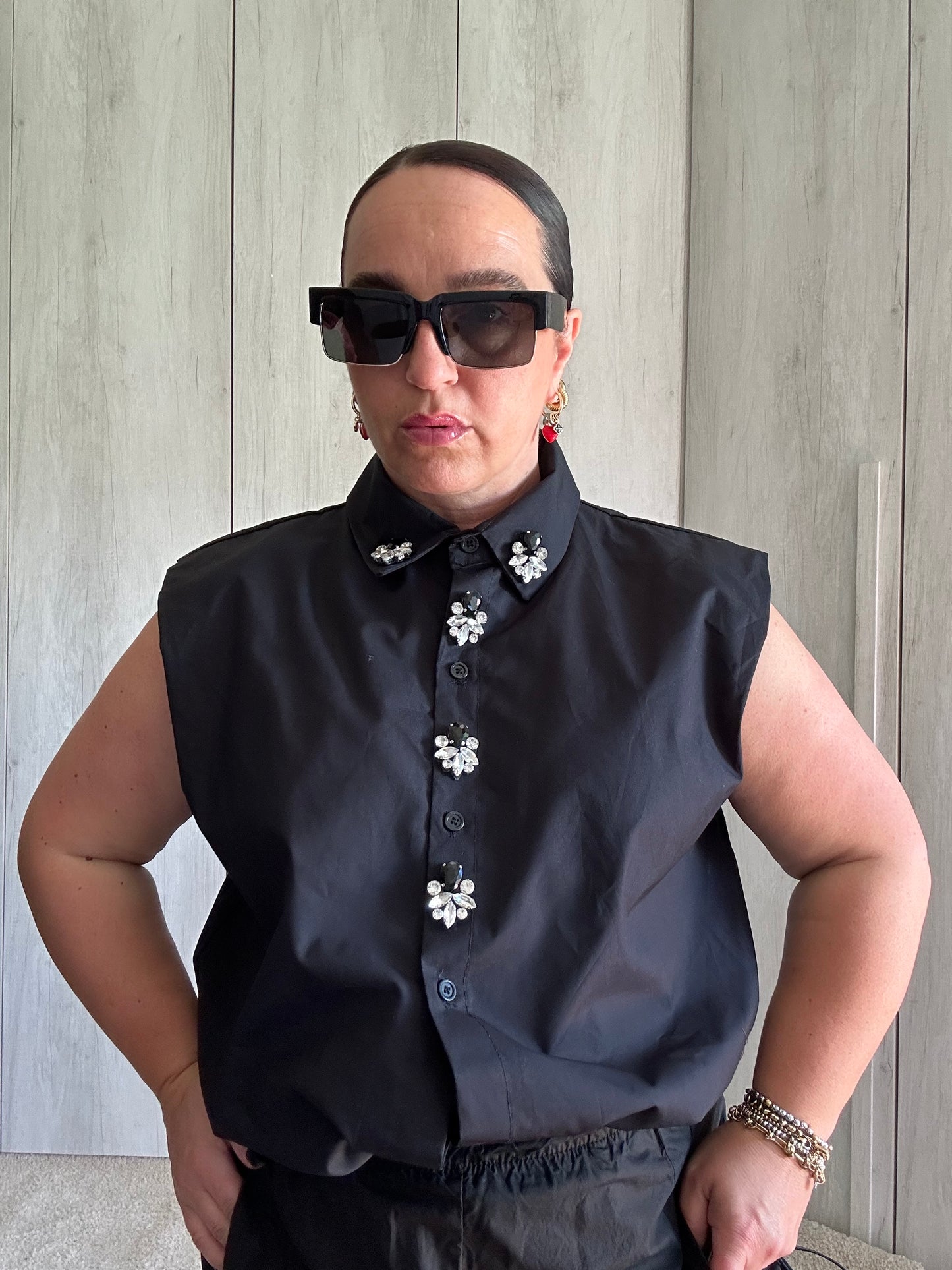 CAMICIA BLACK JEWEL ✨