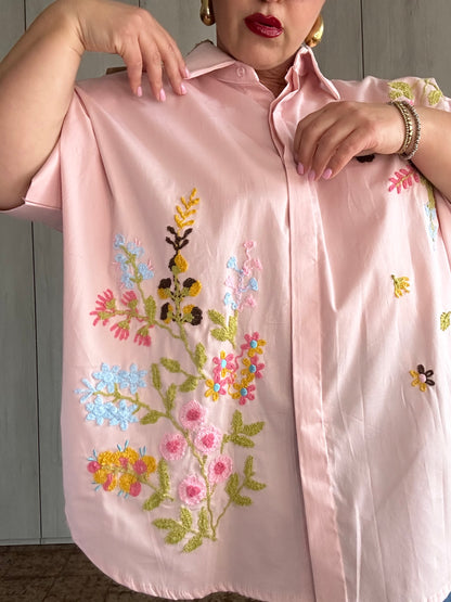 CAMICIA FIORI ROSA