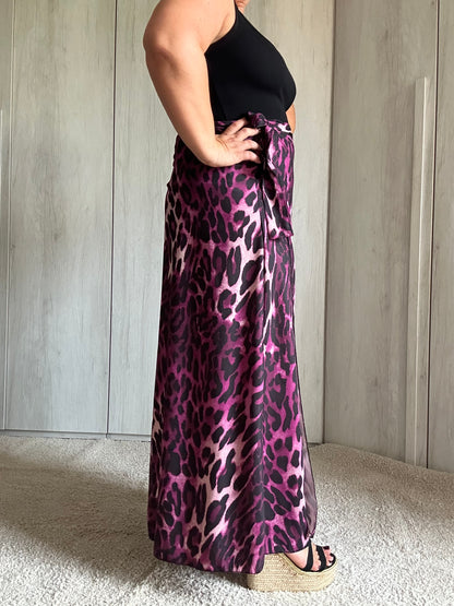 GONNA PAREO LEOPARD VIOLA 💜