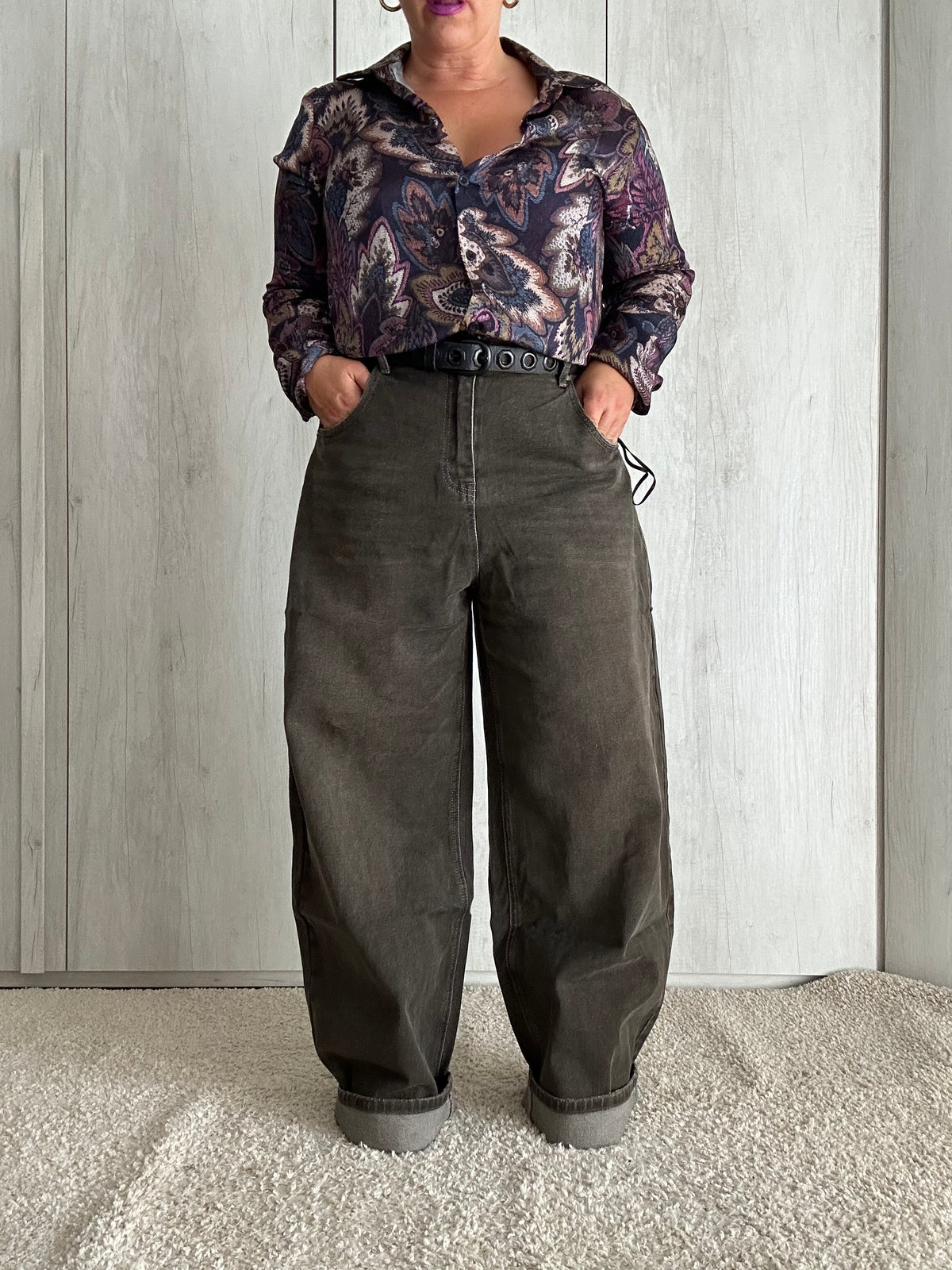 Jeans Balloon Grigio Délavé