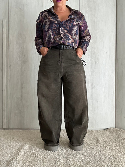 Jeans Balloon Grigio Délavé
