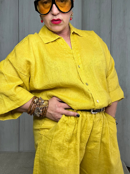 COMPLETO DI LINO GIALLO