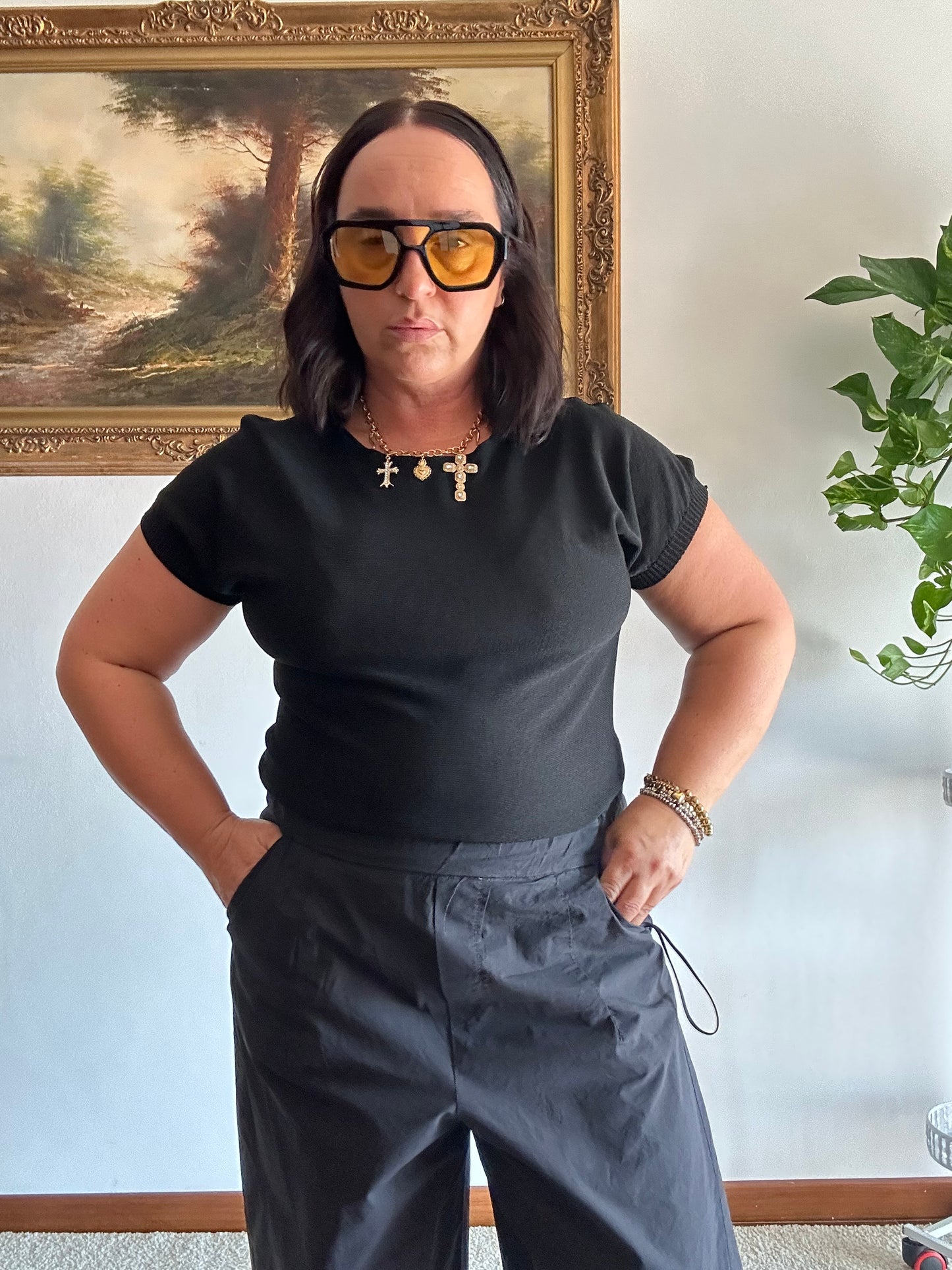 MAGLIA NERA IN FILO
