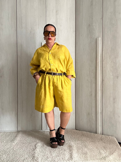COMPLETO DI LINO GIALLO