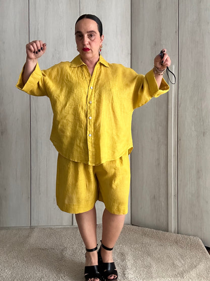 COMPLETO DI LINO GIALLO