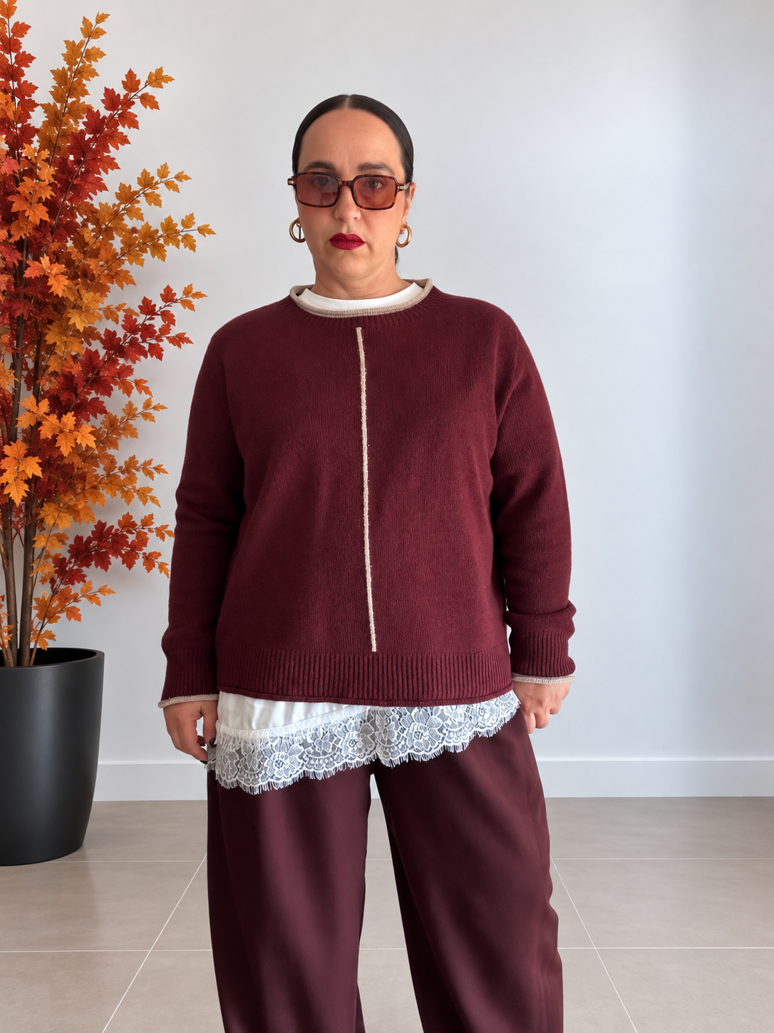 Maglia Luna Bordeaux ✨