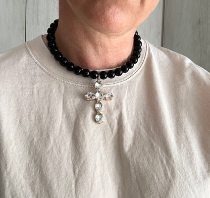 COLLANA CROCE GLAM