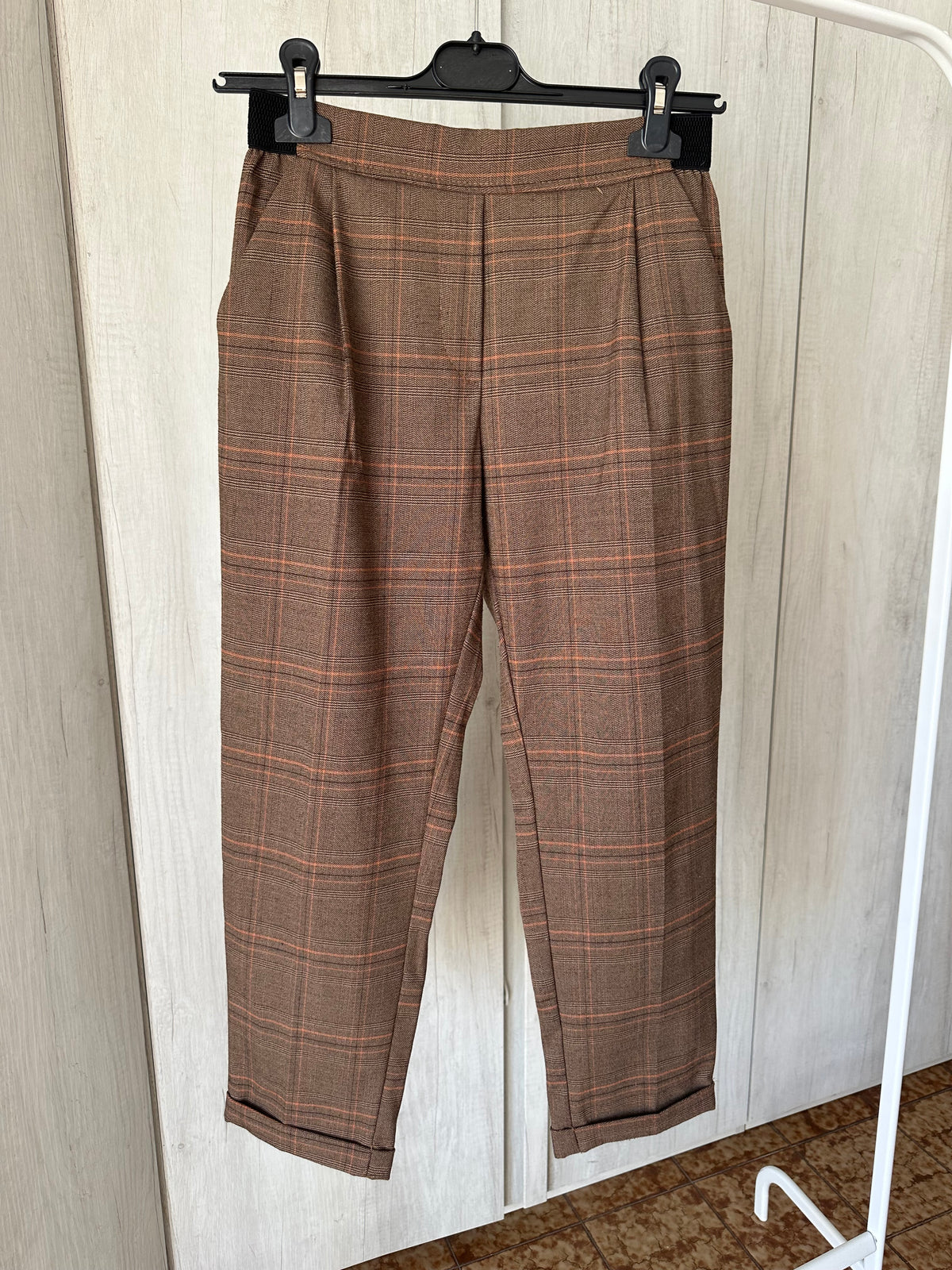 Pantalone a sigaretta fantasia check
