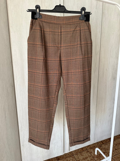 Pantalone a sigaretta fantasia check