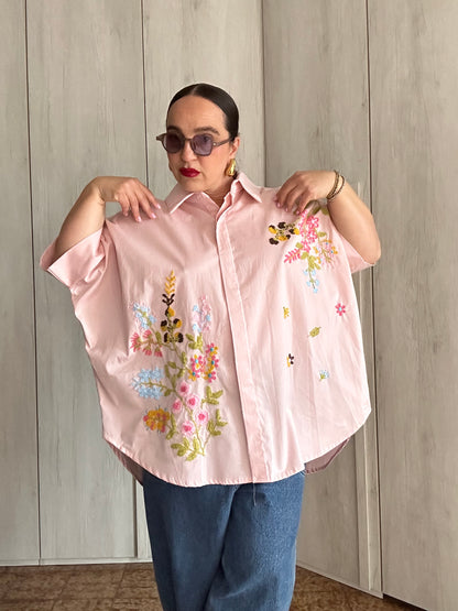 CAMICIA FIORI ROSA