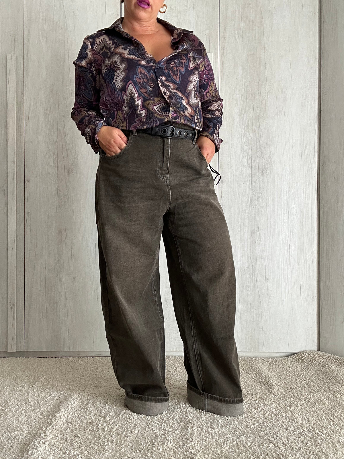Jeans Balloon Grigio Délavé