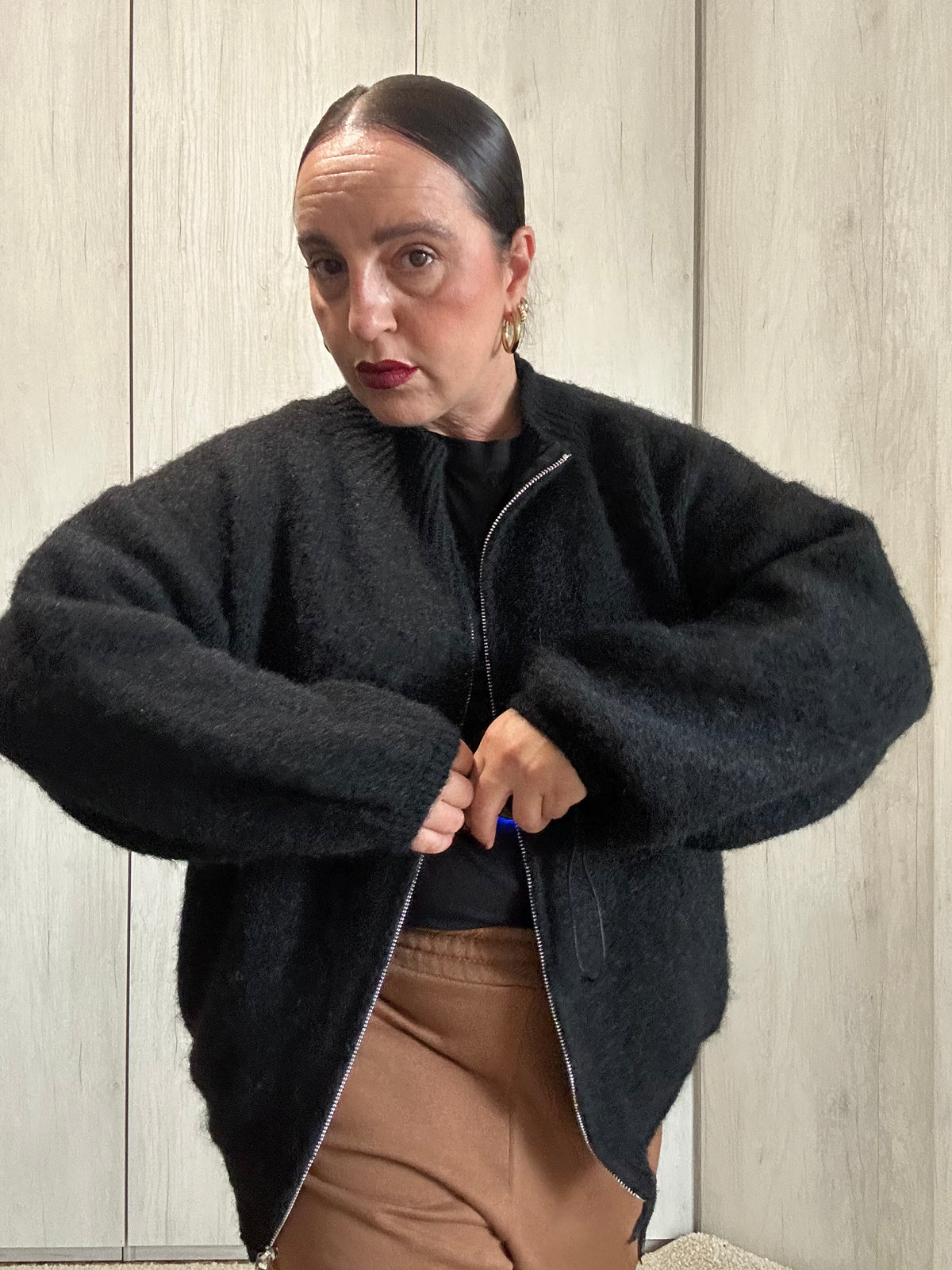 🖤 Cardigan in maglia con zip