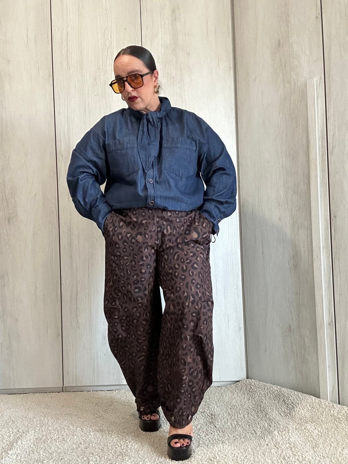 Pantalone Balloon Animalier Leopardato