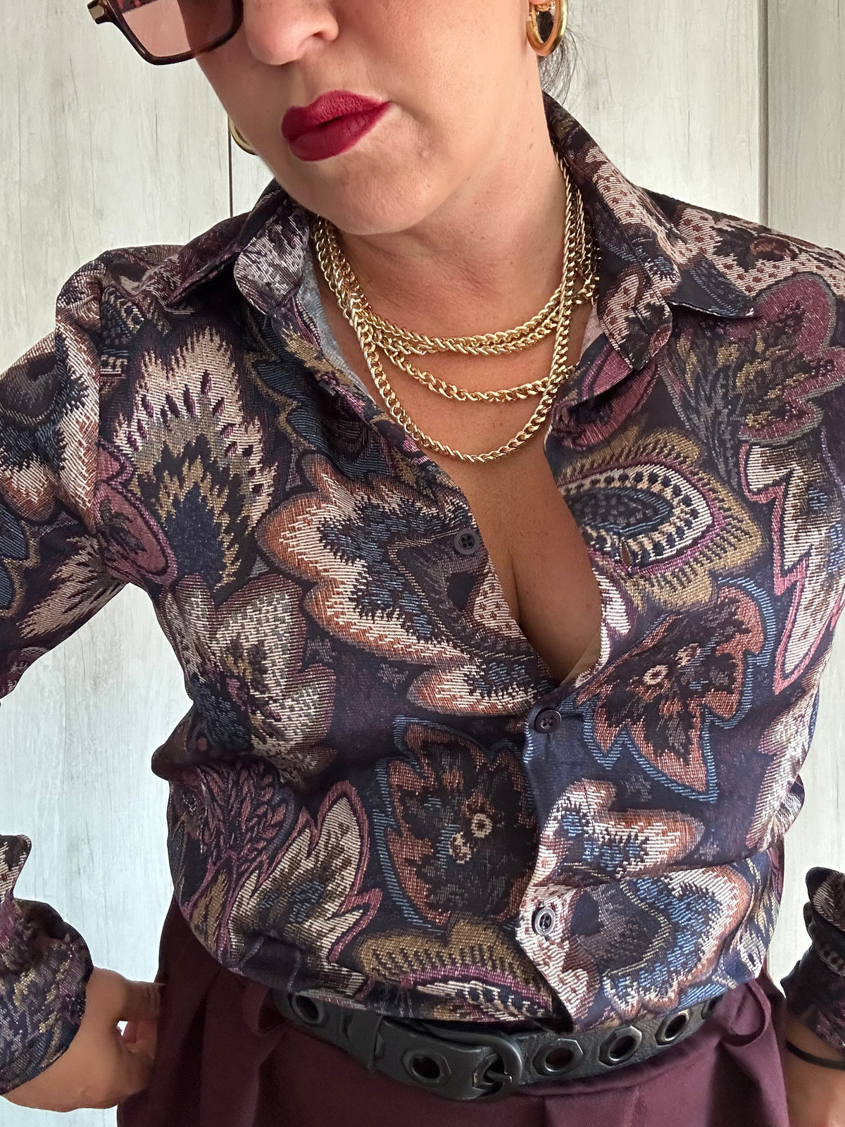 Camicia Fantasia Viola
