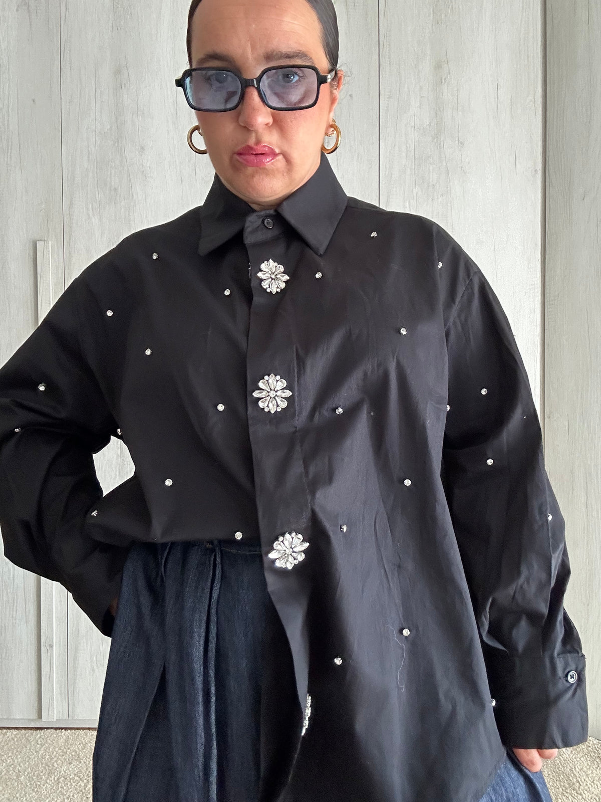 🖤 Camicia oversize Gioiello
