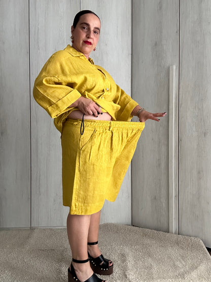 COMPLETO DI LINO GIALLO