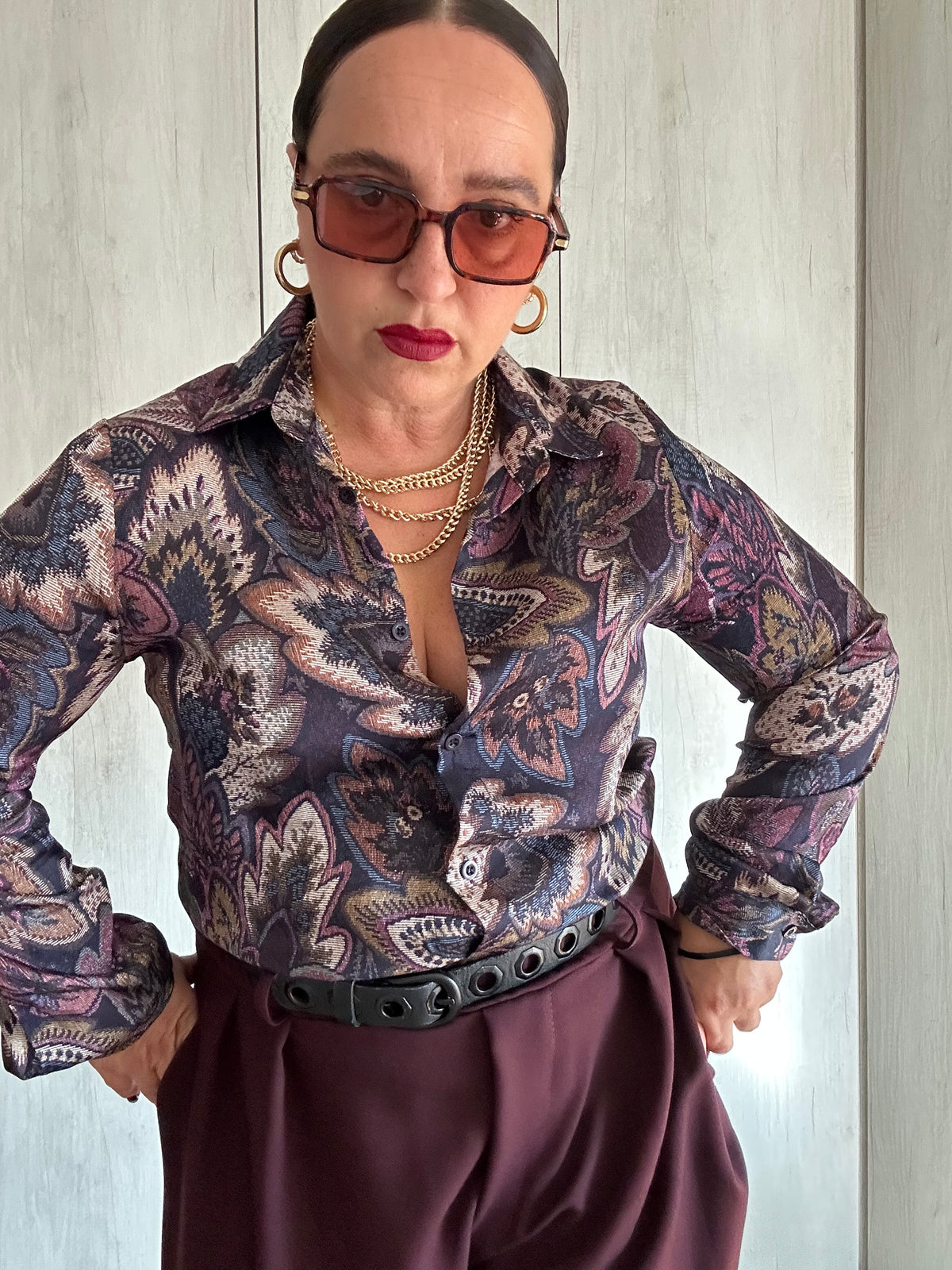 Camicia Fantasia Viola