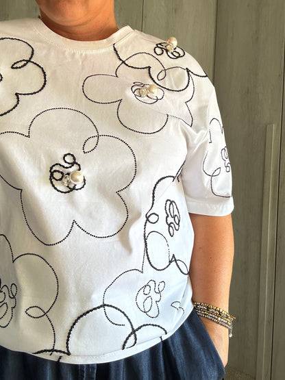 T-SHIRT CON RICAMI