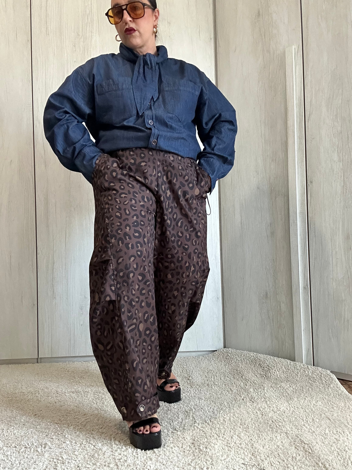 Pantalone Balloon Animalier Leopardato