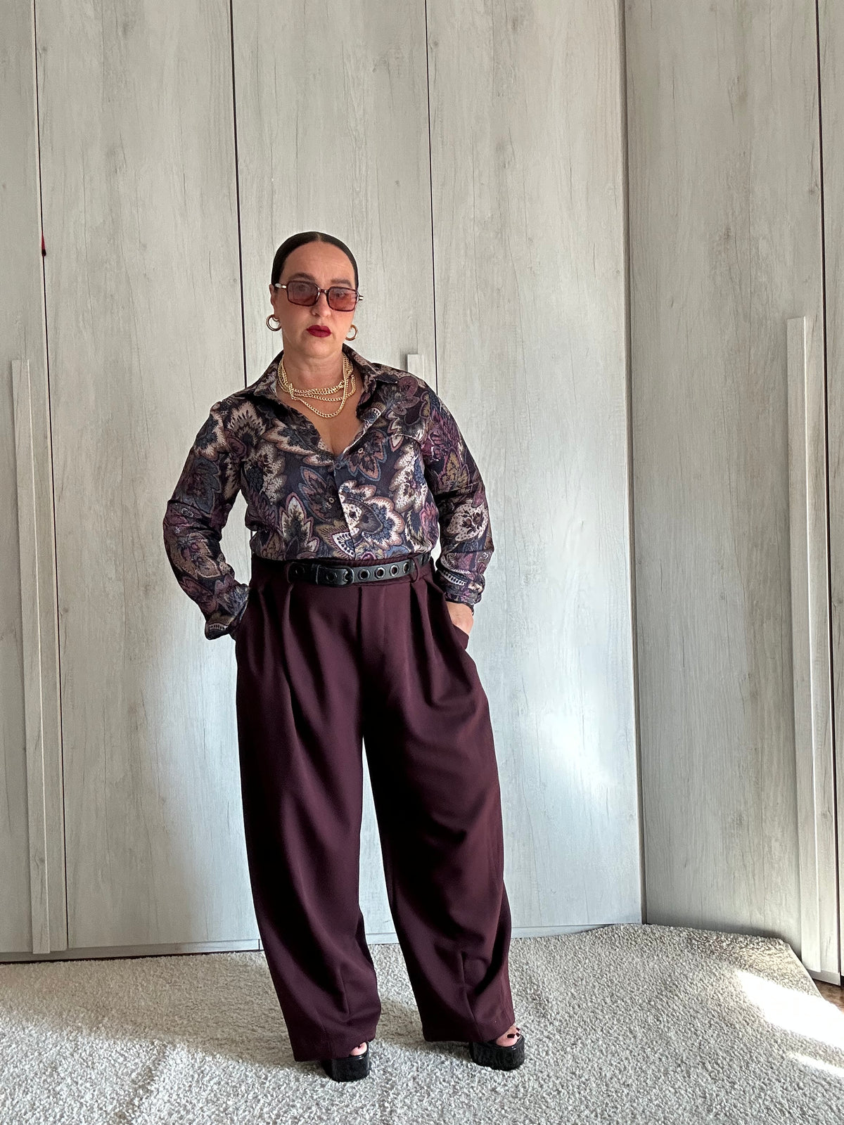 Camicia Fantasia Viola